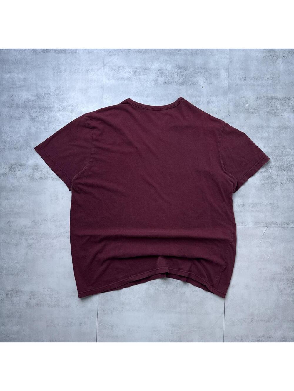 Y2K Guess Burgundy Grunge Distressed T shirt - Picture 7 of 8